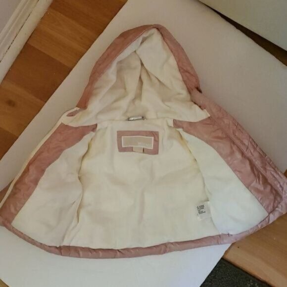 Michael Kors Puffer WINTER Jacket Coat Pink Hooded TODDLER GIRLS Kids 12 Month - Picture 10 of 16